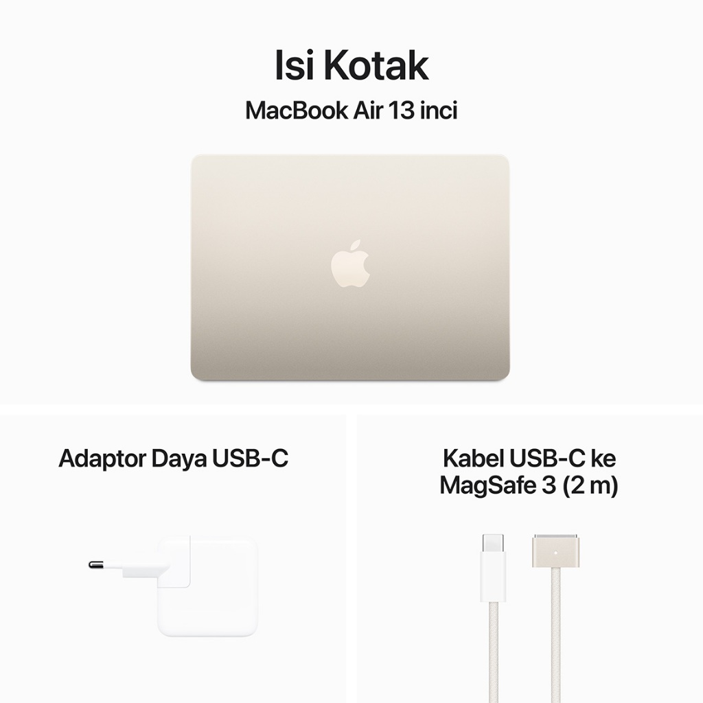 Apple MacBook Air (15 inci, M3, 8GB/512GB)