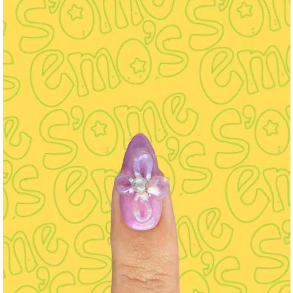 Press on nails | Kuku Palsu | Fake Nails| Nail Art | 3D Floral handmade Some_emoS