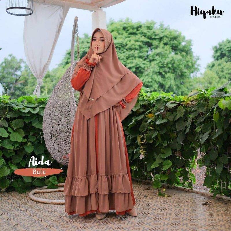 AIDA DRESS ADEM TIDAK NERAWANG KEKINIAN SIMPLE ELEGANT BUSUI FRIENDLY BY HIYAKU