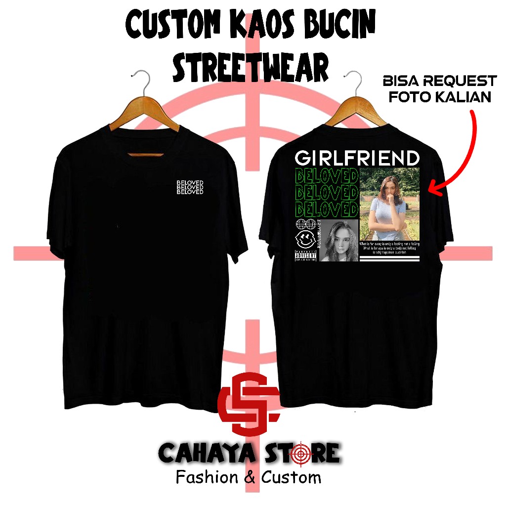 BUCINSTREETWEAR - Kaos Custom Foto Aesthetic / Kaos Sablon Digital DTF / Kaos Viral Tiktok / Baju Ae