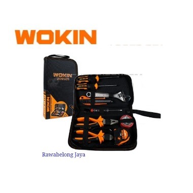 Hand Tools 9 pcs Wokin Set / Alat Perkakas Set Tas Canvas WKN-209509