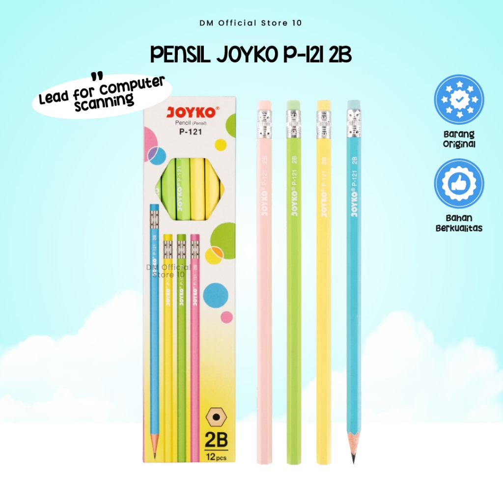 

Atk Alat Tulis Sekolah Pensil Joyko P-121 2B 1 Box 12 Pcs Terlaris By Dm Store