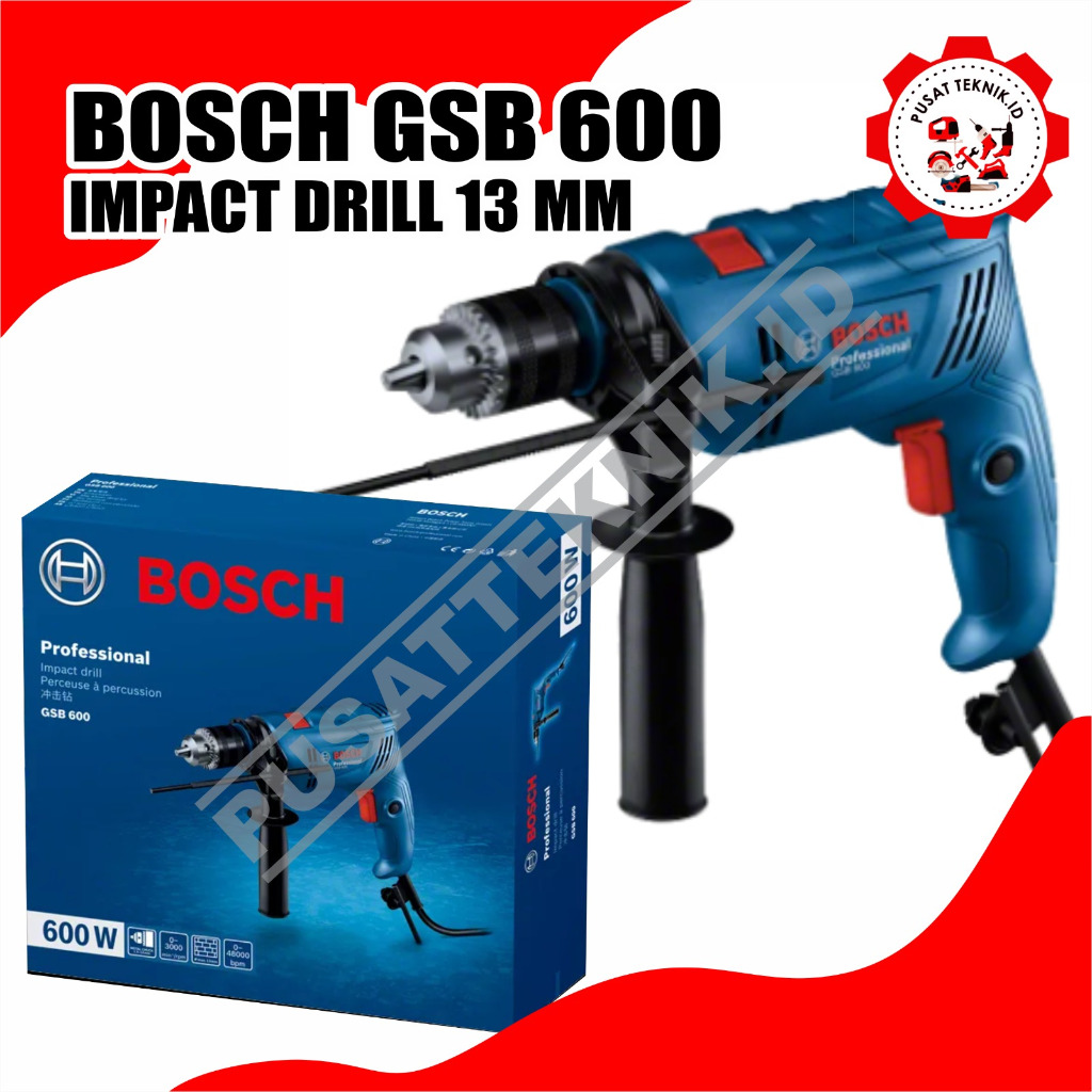BOR BOSCH 13 MM GSB 600 BOLAK BALIK TERMURAH BOR TEMBOK BOSCH GSB600 MESIN BOR TANGAN LISTRIK BETON 