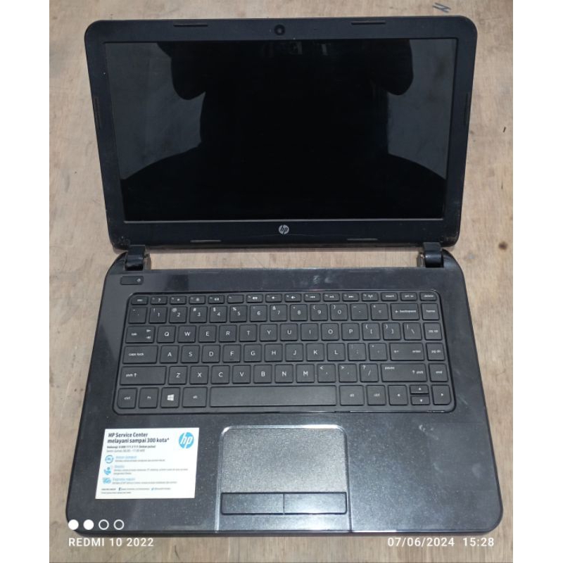 Laptop HP 14-g101AU Intel Celeron DDR3 kondisi matot jual gambling unit