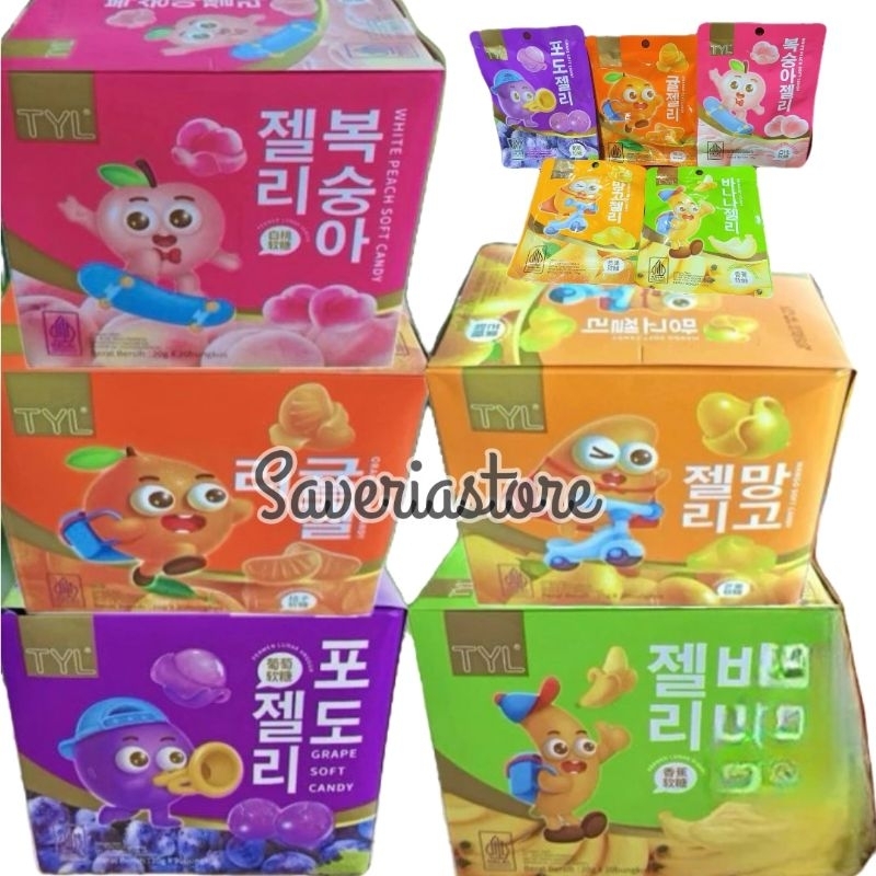 

TYL PERMEN LUNAK BAOPI GUMMY ORANGE / GRAPE / MANGO / PEACH / BANANA SOFT CANDY MINI