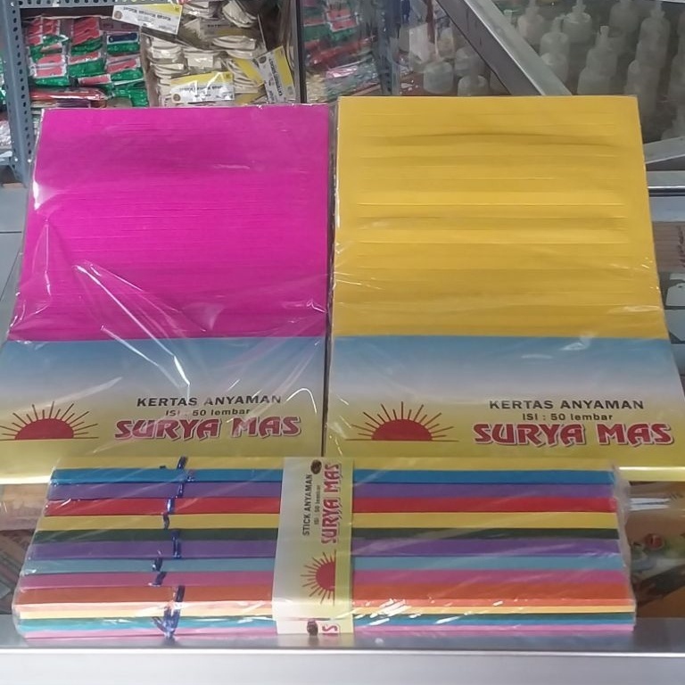 

KODE V62C KERTAS ANYAMAN ISI 5 PASANG KERTAS STICK