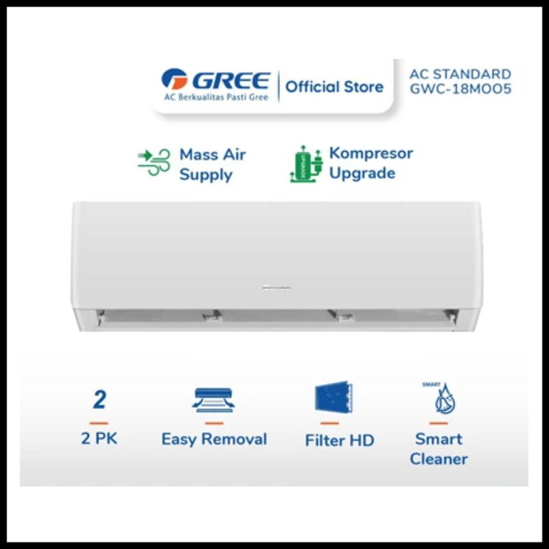 AC GREE 2PK AC Standard / AC Split GWC-18MOO5 (Indoor & Outdoor ONLY)