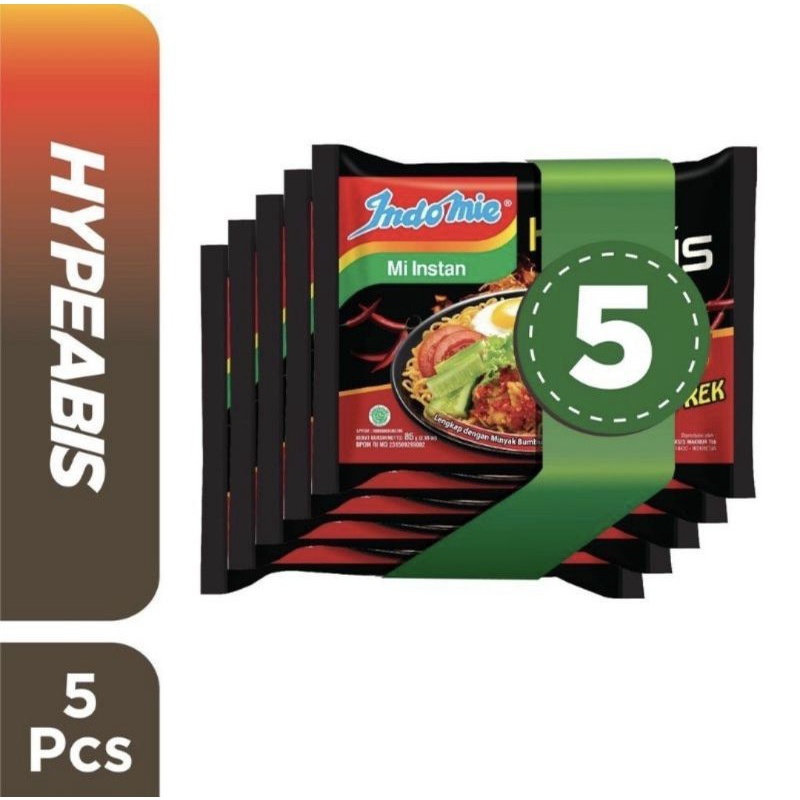 

5 Pcs - Indomie HypeAbis Rasa Seblak Hot Jeletot