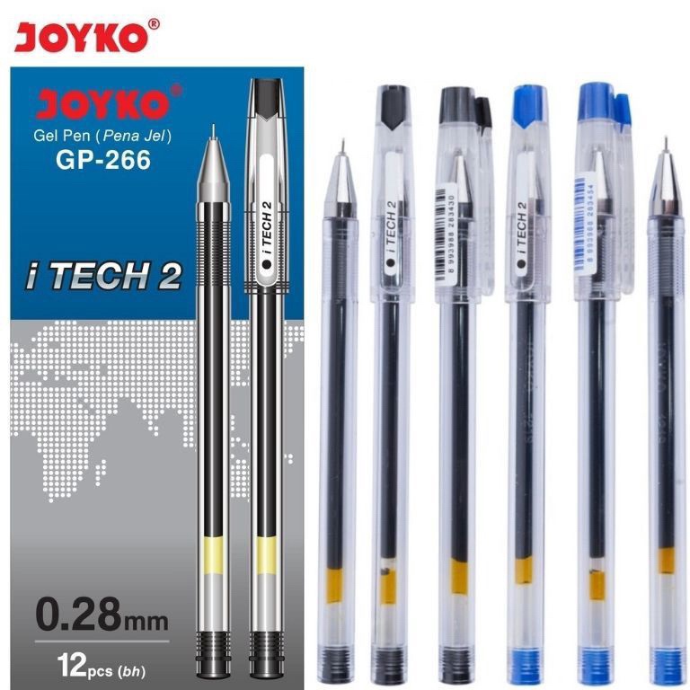 

KODE G18U 1LS12PCS PULPEN PEN GEL JOYKO I TECH 2 GP266 28mm PEN HI TECH
