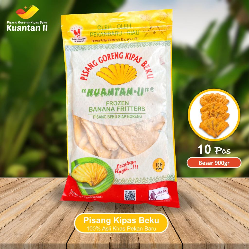 

Pisang Goreng Kipas Kuantan II Khas Pekanbaru | Pisang Kipas Besar Berat - + 900gr (isi 10 pcs)