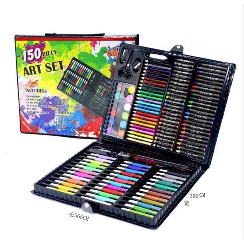 

Krayon Art Set 150 in 1 Koper Full Alat Melukis Mewarnai Set KIDS LAND