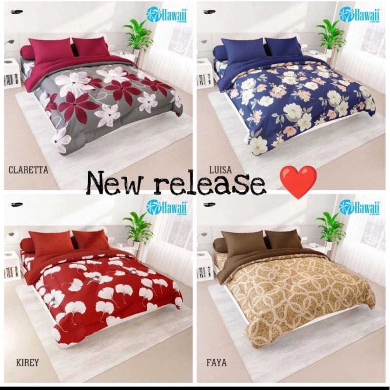 BEDCOVER HAWAII FULL SET || bedcover lembut || bedcover terlaris