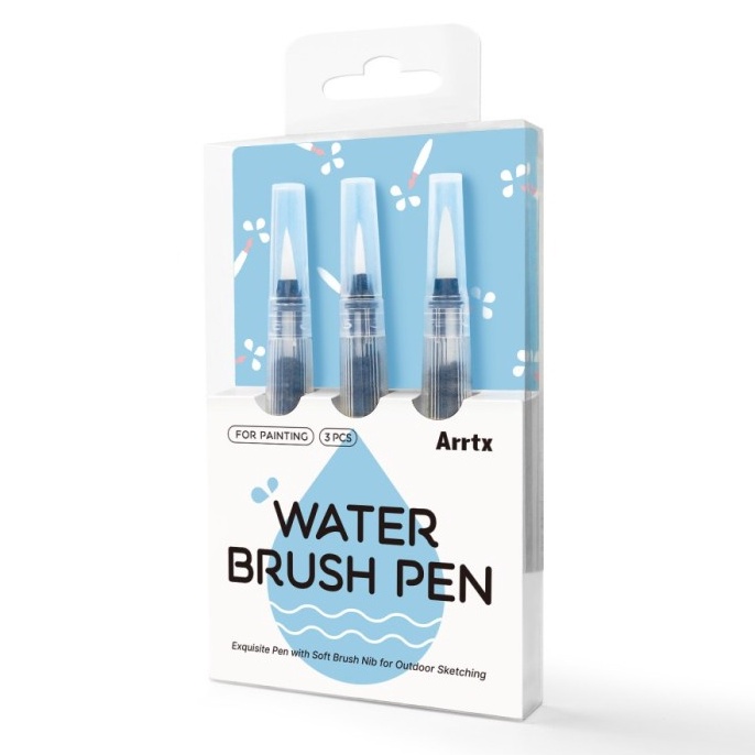 

KODE W25Q ARRTX Water Brush Pen Set 3 Kuas Lukis Tabung Air isi 3 pcs