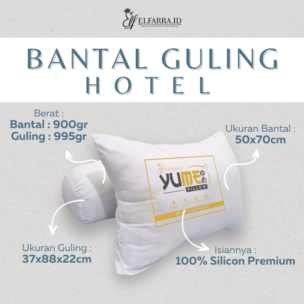 ELFARRA | Bantal Hotel | Bantal Premium | Bantal Tidur | Bantal Silikon YUME