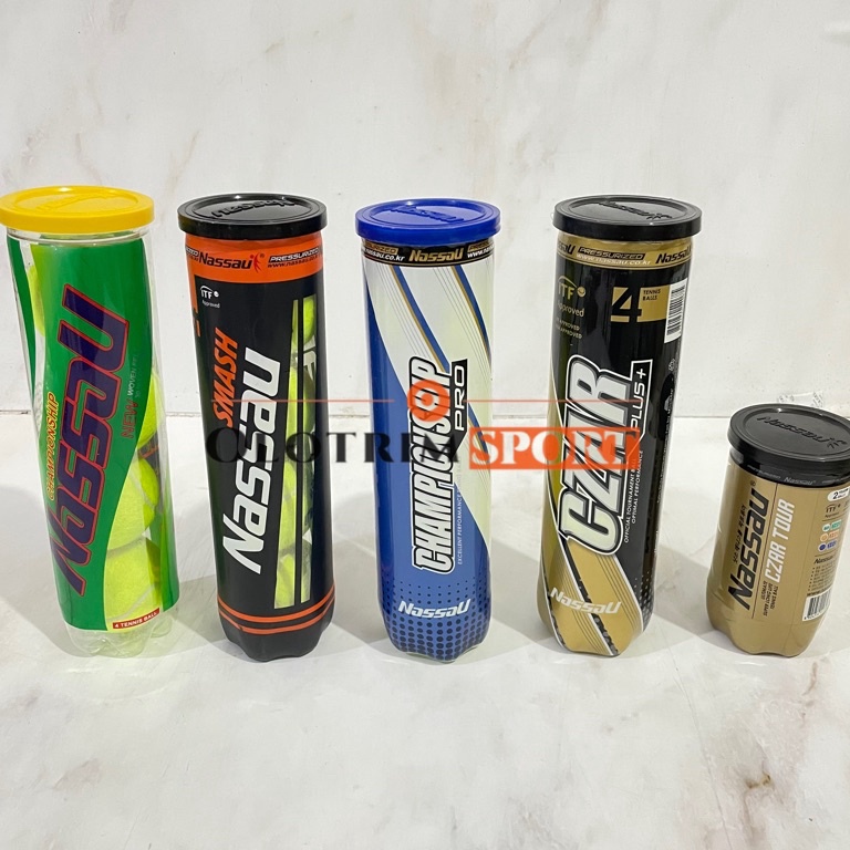 KODE V57C Bola Tenis NASSAU CHAMPIONSHIP Pro EXTRA DUTY Czar 4 Tour 36 Smash Tennis Ball Original