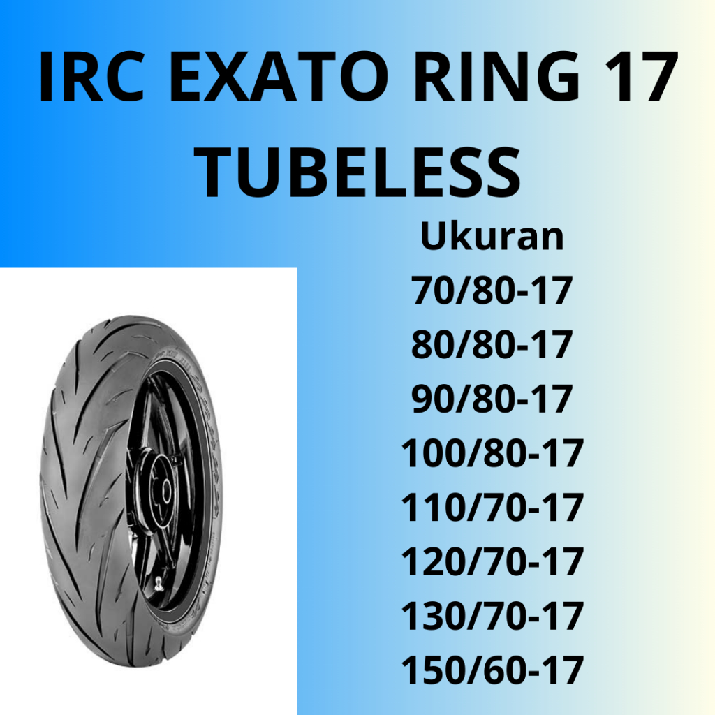 Irc Exato Ring 17 Tubles Ban Motor RIng 17 Tubles