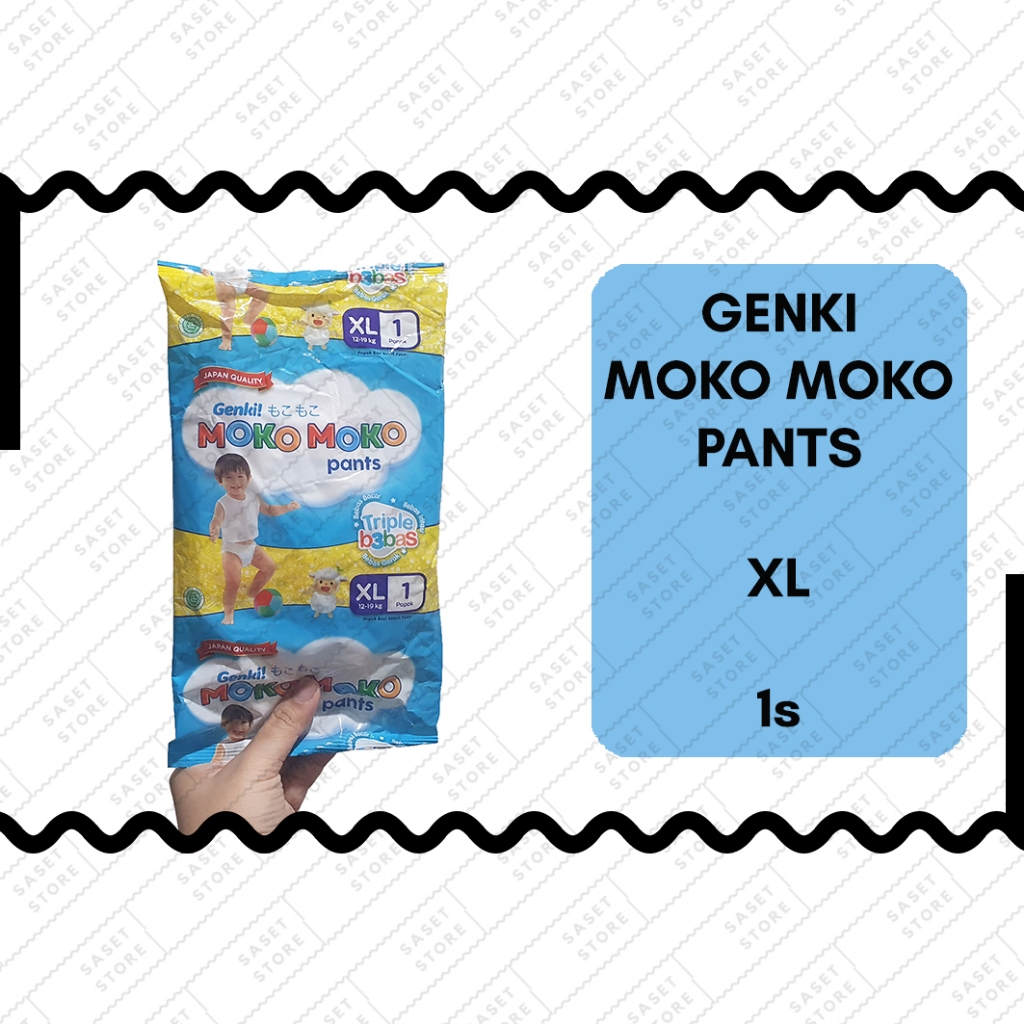 Genki Moko Moko Pants XL 1 pc Sachet Popok Celana Anak Bayi