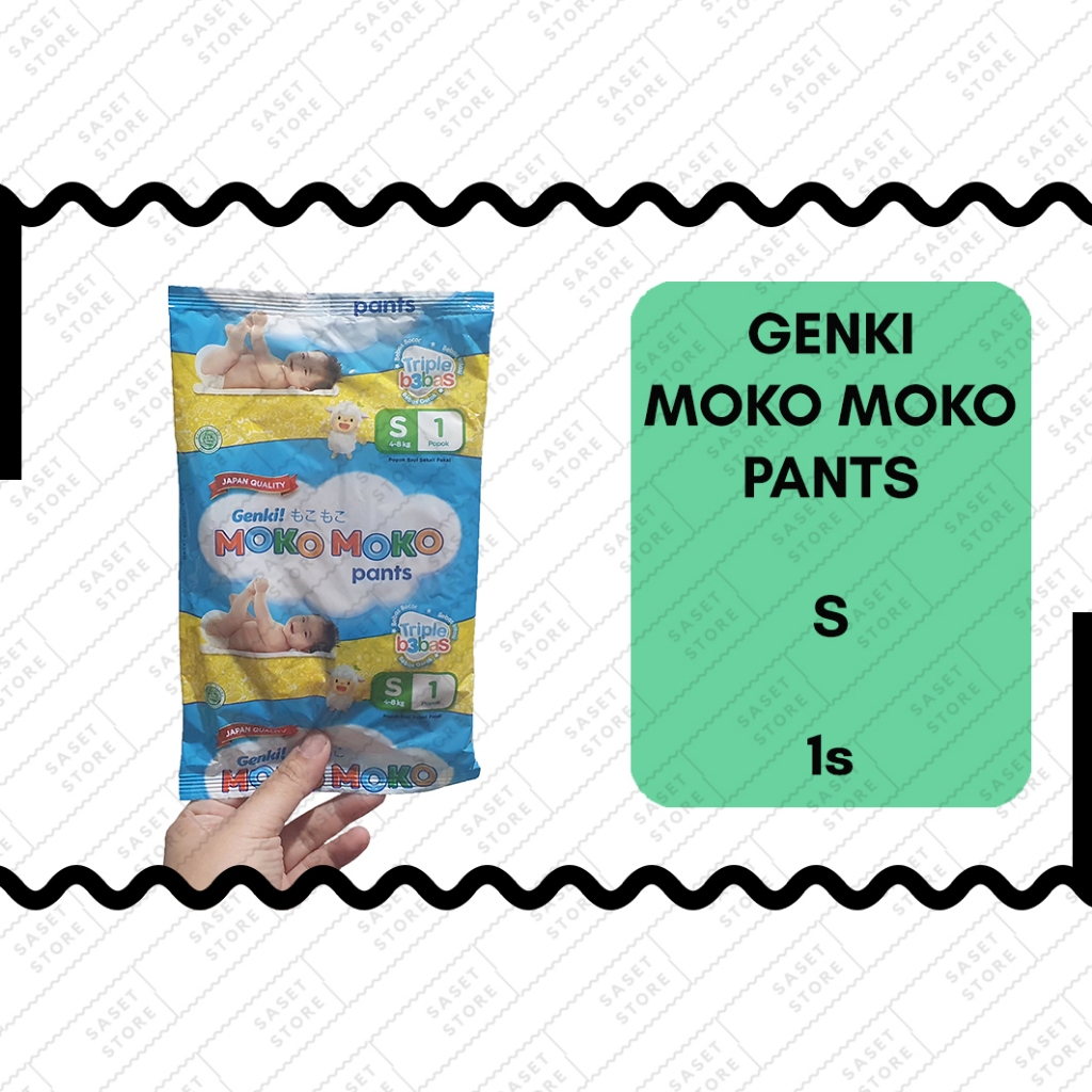 Genki Moko Moko Pants S 1 pc Sachet Popok Celana Anak Bayi