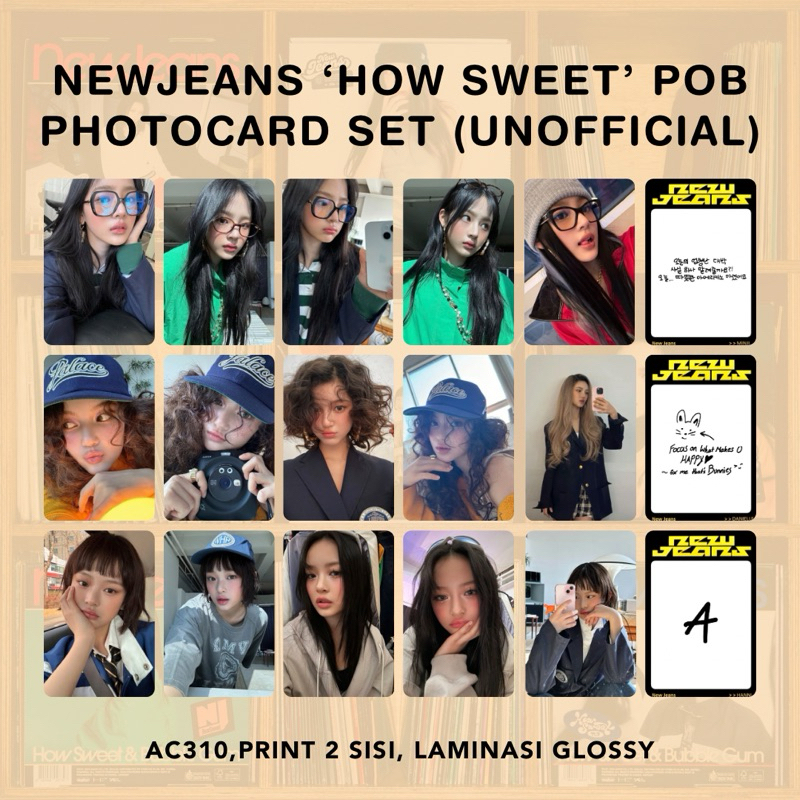 [SET] NEWJEANS ‘HOW SWEET’ POB WEVERSE UNOFFICIAL PHOTOCARD SET HANNI HAERIN HYEIN DANIELLE MINJI