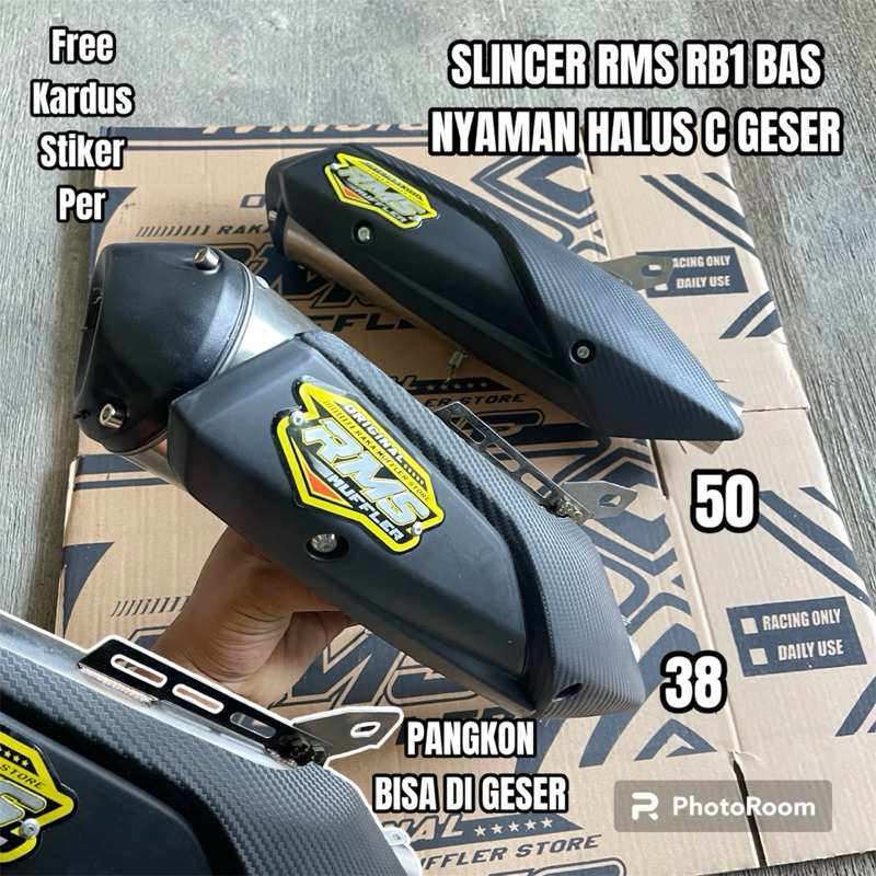 slincer rms muffler rob1 bas nyaman halus pangkon geser inlet 38 & 50 free kardus