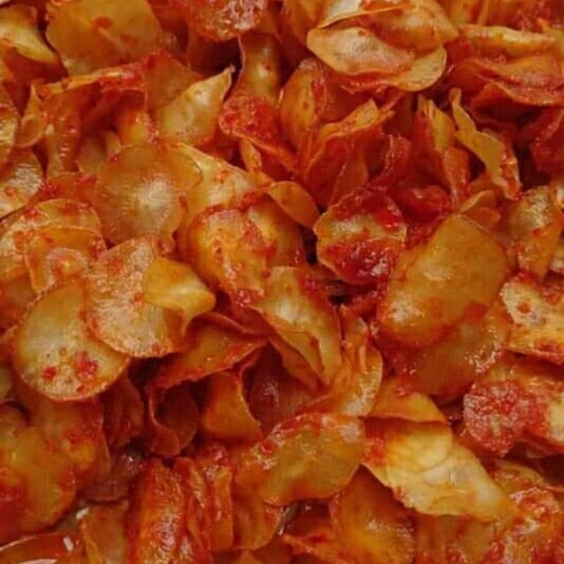 

Keripik singkong balado/pedas/asin