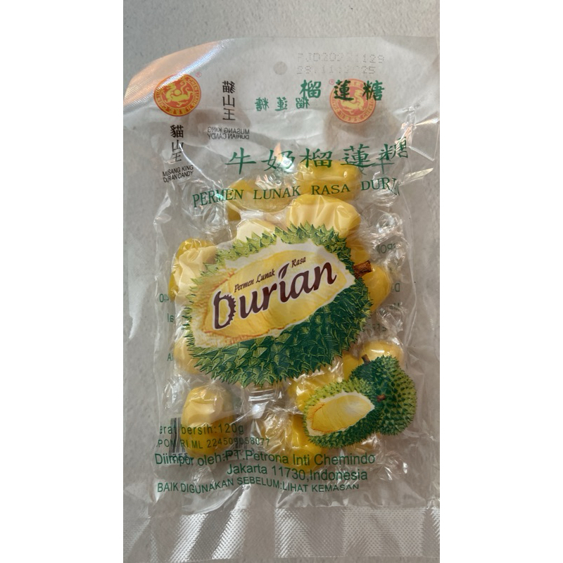 

Permen lunak durian musang king