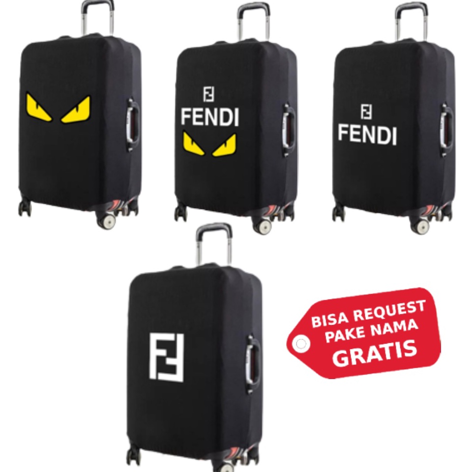 SALEE Sarung Pelindung Koper Elastis Motif Fendi Ukuran S M L Cover Stretch Luggage Elastic xventure