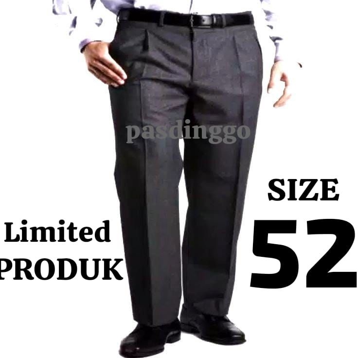 Serba Berkualitas  Size 52 Celana Kerja Celana Kantor Celana Celana Formal Super Jumbo Pria Limited 