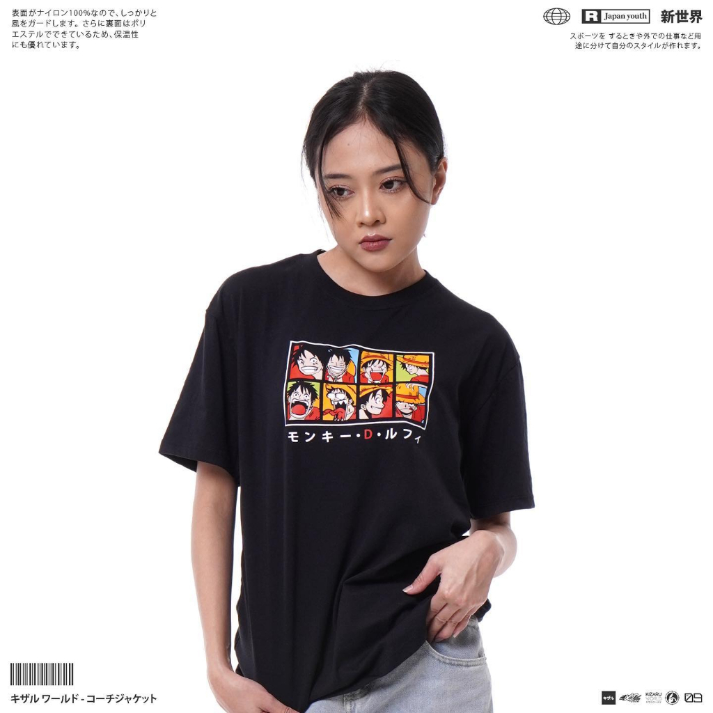 KIZARU Kaos Anime One Piece LUFFY FACE
