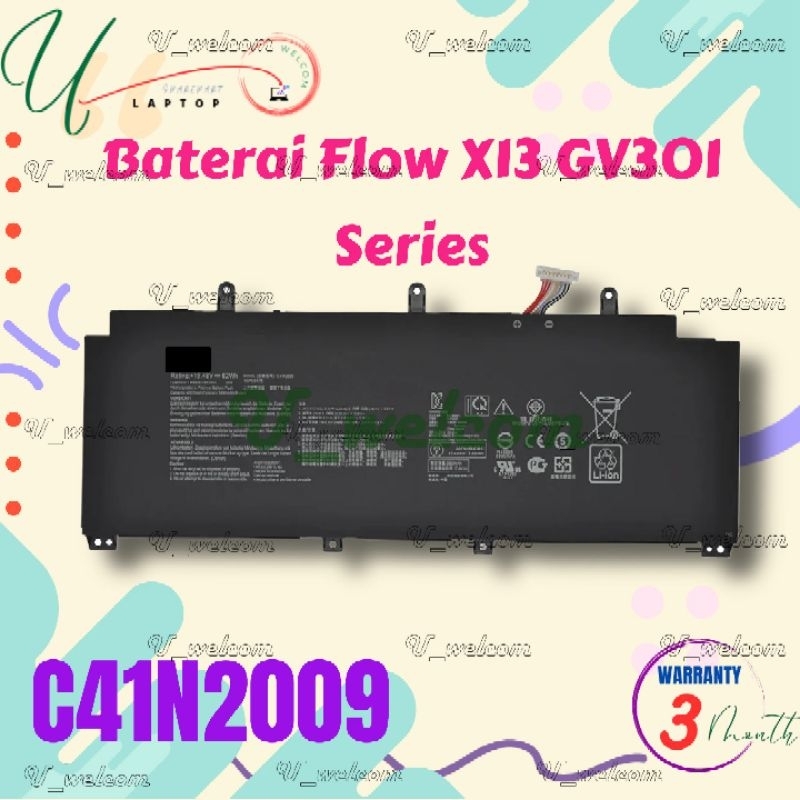 Baterai C41N2009 ROG Flow X13 GV301 GV301QC GV301QE GV301QH GV301RA GV301RC GV301RE PV301 PV301QH GV