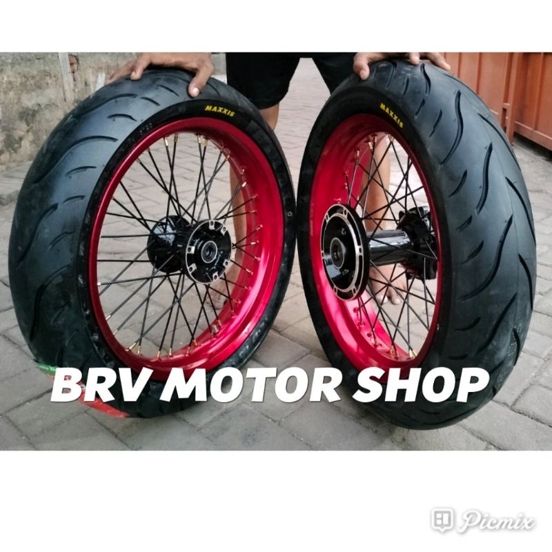 Ban Sumo Yamaha Wr155/ Velg Sumo Wr 300-350-17 Dan 250-300-17 Ban Tubles Tromol Ori