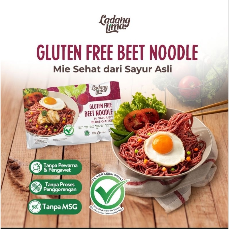 

Mie Sayur Beet Bebas Gluten | Veggie Noodle Gluten Free Ladang Lima
