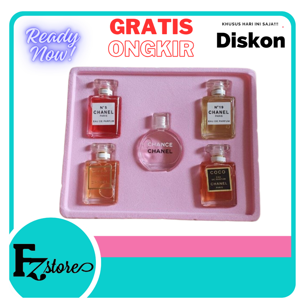 PARFUM CHANEL"parfum chanel 5 in 1"{set} isi 5 parfum