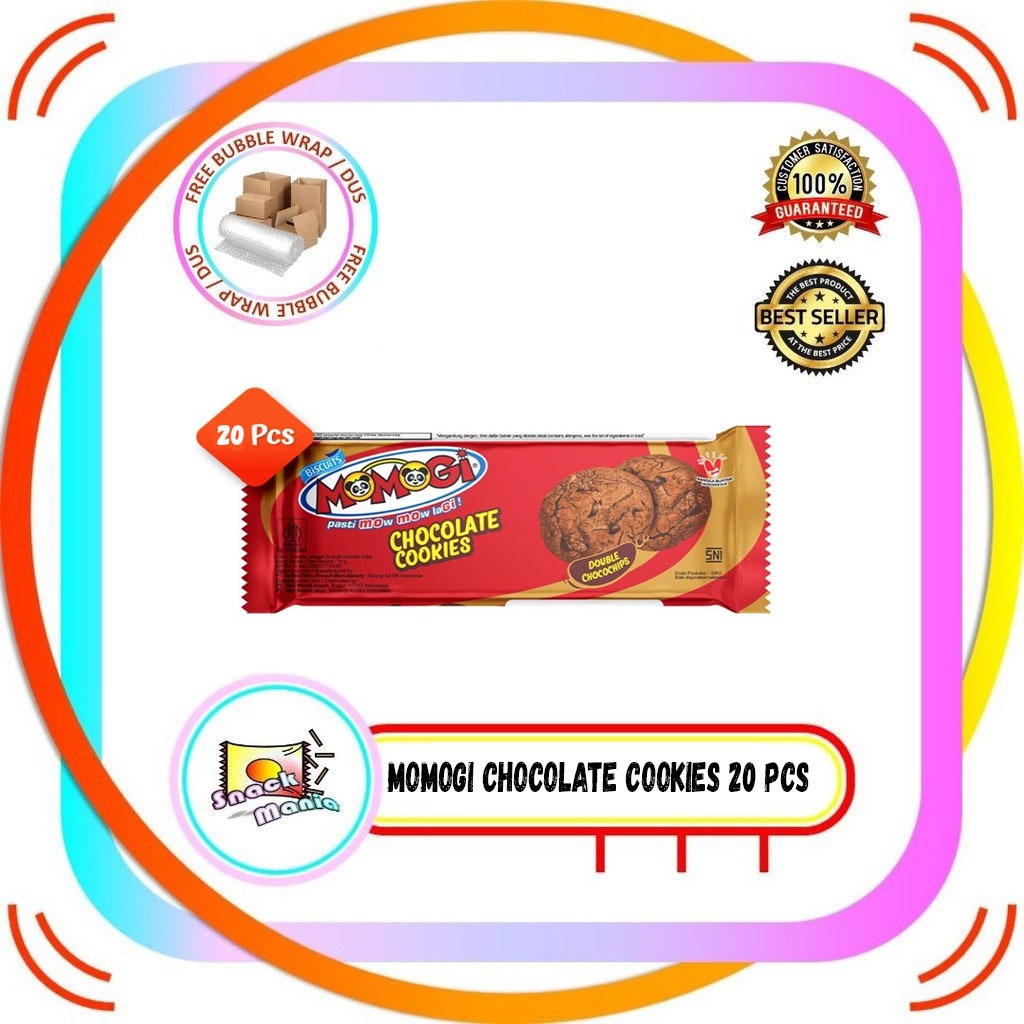 

Momogi Double Chocohips Chocolate Cookies ~ 15 gr x 20 pcs RENTENG Kukis Coklat