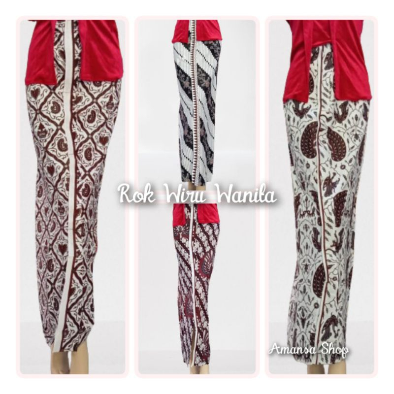 Rok Jarik Wiru Batik Instan Bawahan Wanita Kebaya Jarik Dewasa