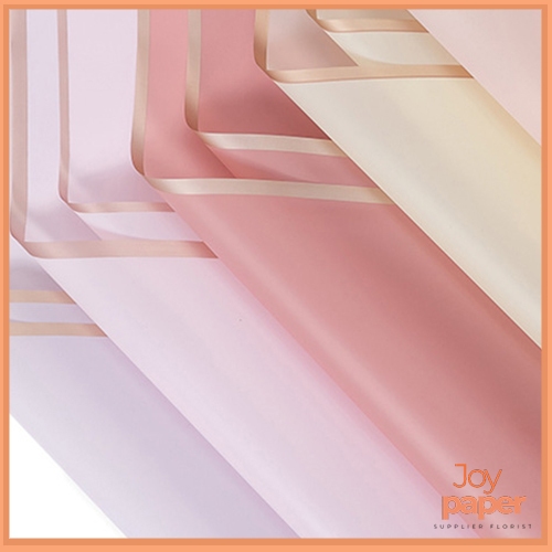 

20 Lembar Kertas Buket Cellophane Frame Gold Flower Wrapping