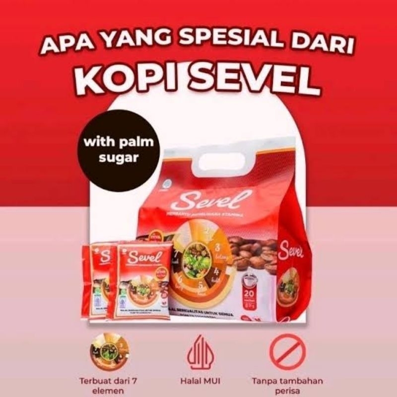 

kopi sevel 7 elemen isi 20 sachet exp jun 26