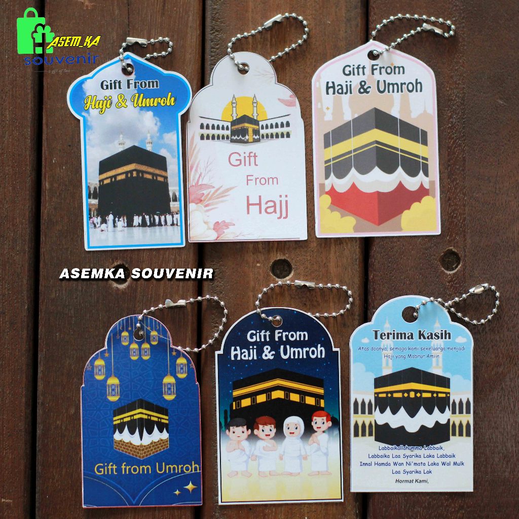 

Hang Tag Haji dan Umroh Eksklusif Custom Nama Isi 20pcs Langsung Kirim