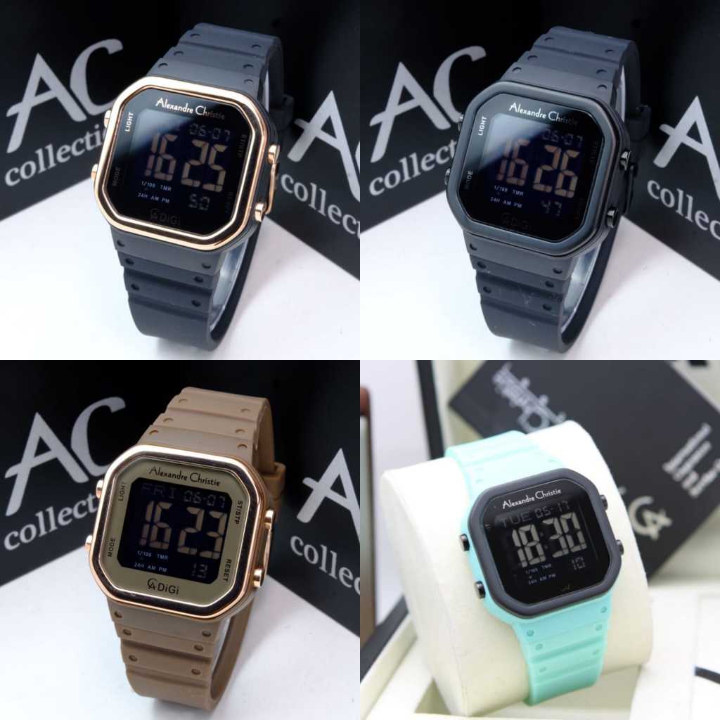 JAM TANGAN WANITA ALEXANDRE CHRISTIE AC 9347 AC9347 DIGITAL ROSEGOLD ORIGINAL