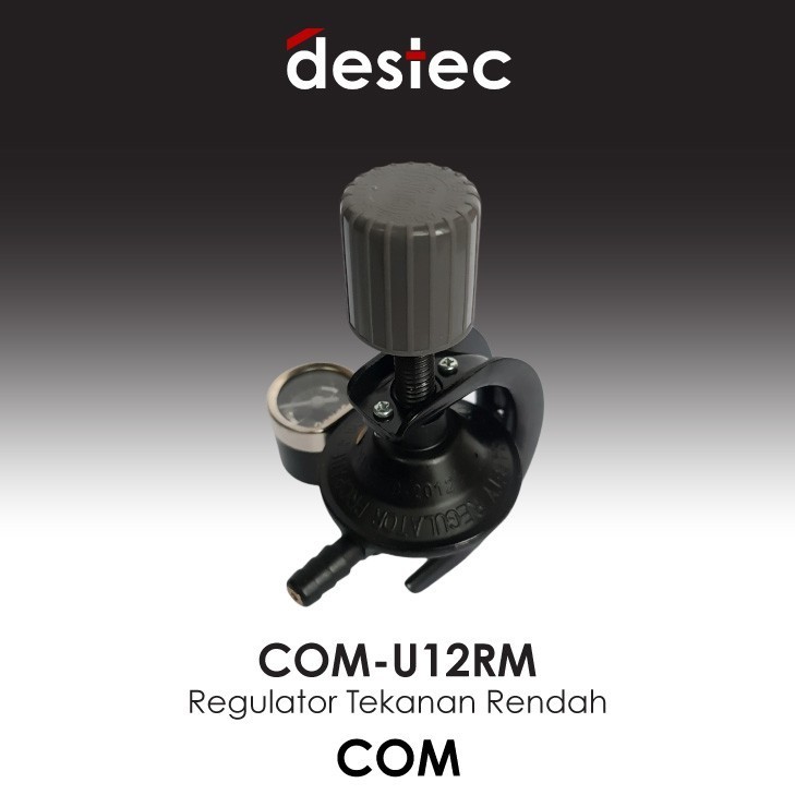 Regulator Gas Destec COM-U12RM Tekanan Rendah dengan Indikator Meter