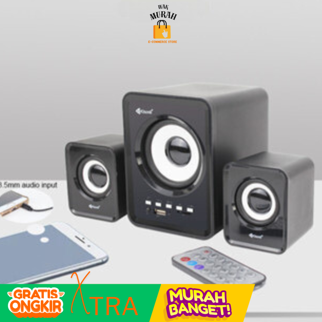 speaker kisonli bluetooth u2800bt gaming kisonli gratis remote kontrol