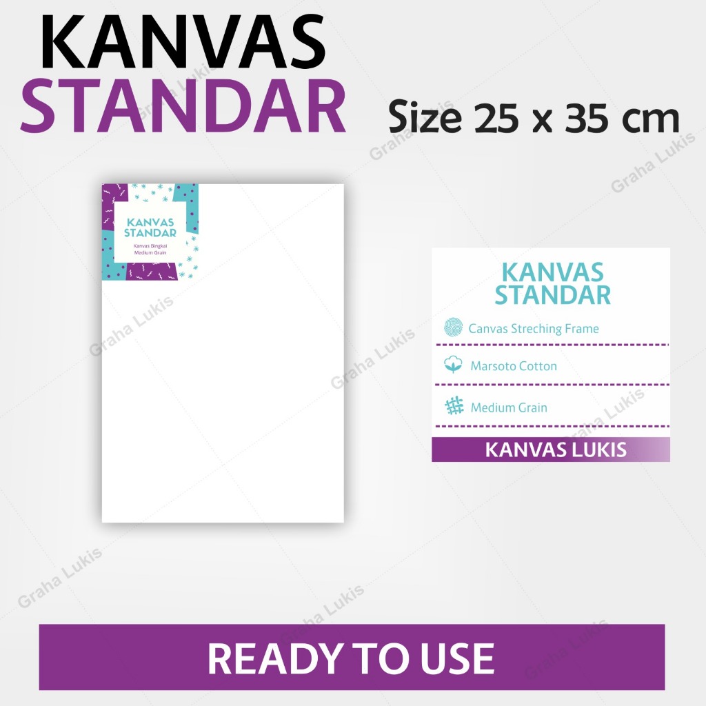 

Kanvas Standar Graha Lukis 25X35cm