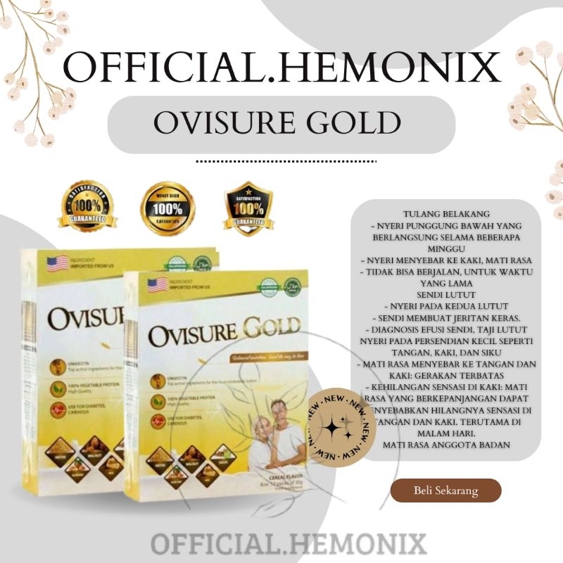 

1 BOX OVISURE GOLD MILK SUSU OBAT TULANG DAN SENDI YG SEHAT 100% DIMFOR USA