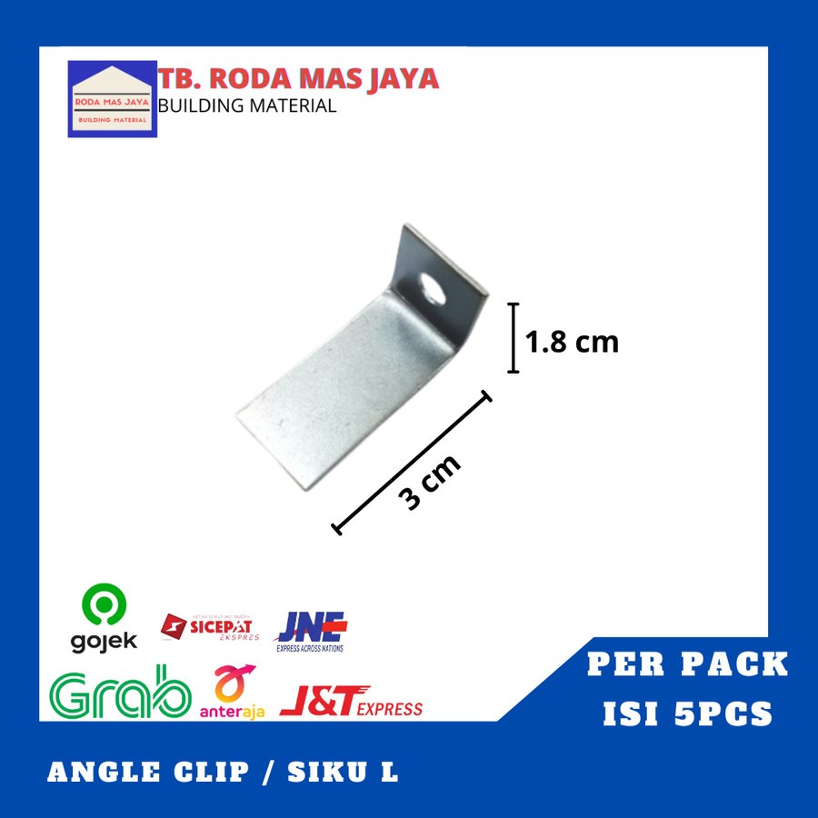 Angle Clip / Angle Bracket / Siku L / Siku Clip / Siku Gantungan Dek
