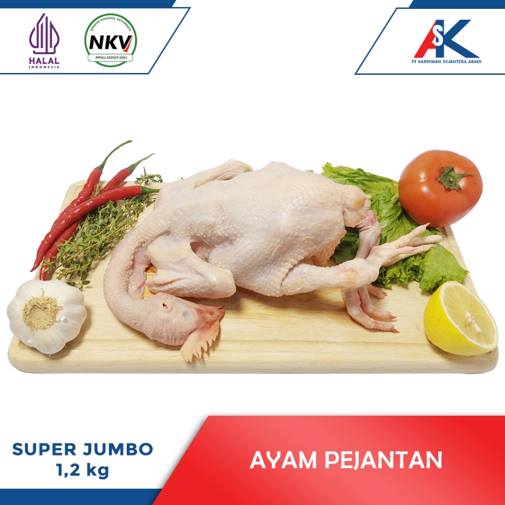 

AYAM PEJANTAN UTUH UKURAN 1,2 KG / AYAM PEJANTAN FRESH / DAGING AYAM FROZEN