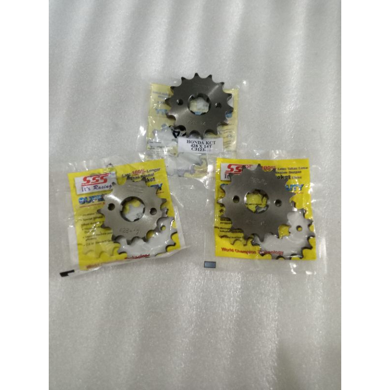 gear depan sss 428 Tiger / cb 150R/ CBR150R Megapro GL / Sonic / Supra GTR150 Verza / CRF150 dengan 