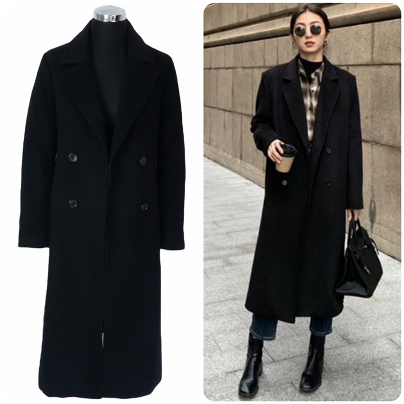 Women premium coat in black brand Public tokyo made in gifu japan