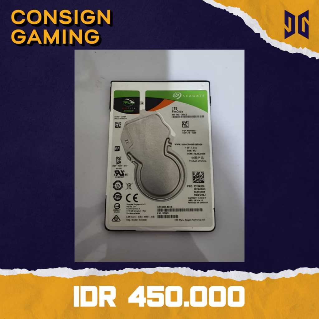 SSHD SEAGATE FIRECUDA 1TB & ORICO ENCLOSURE 2.5” ( CODE : WU776 )