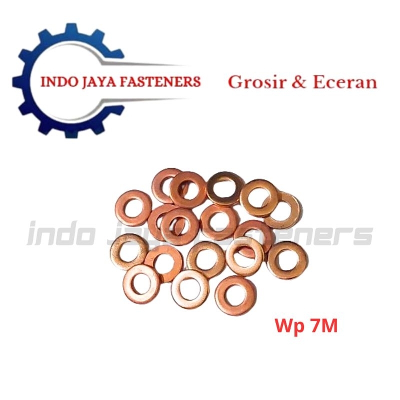 Ring Tembaga M7 Ring Silinder Head M7 Baut 11 Tebal