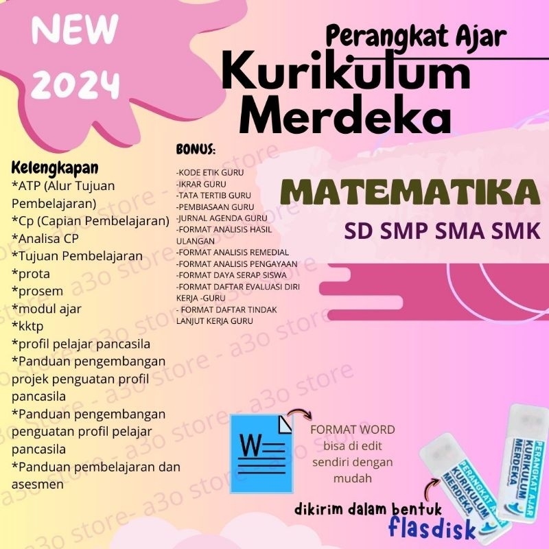 perangkat ajar MATEMATIKA kurikulum merdeka nasional SD SMP SMA